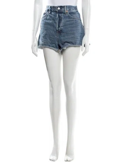 Pre-owned Re/done Mini Shorts In Blue