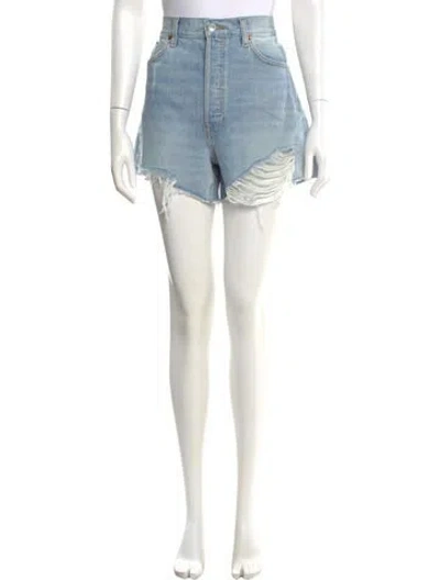 Pre-owned Re/done Mini Shorts In Blue