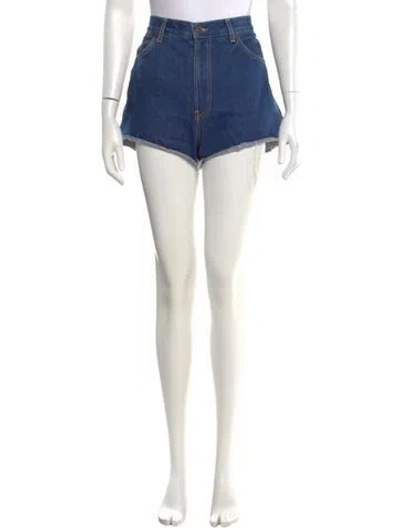 Pre-owned Re/done Mini Shorts In Blue