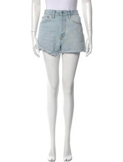 Pre-owned Re/done Mini Shorts In Blue