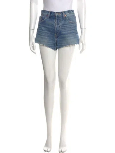 Pre-owned Re/done Mini Shorts In Blue