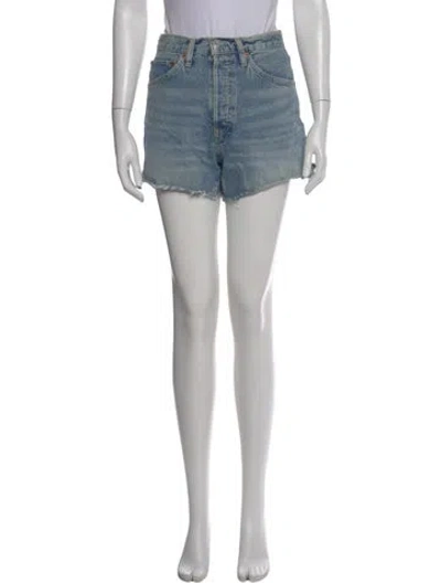 Pre-owned Re/done Mini Shorts In Blue