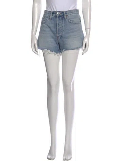 Pre-owned Re/done Mini Shorts In Blue