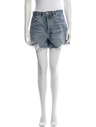 Pre-owned Re/done Mini Shorts In Blue