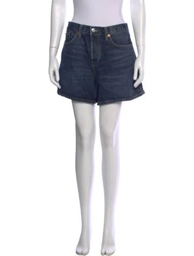 Pre-owned Re/done Mini Shorts In Blue