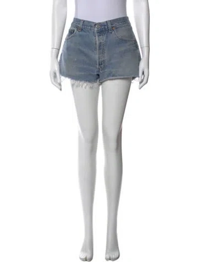 Pre-owned Re/done Mini Shorts In Blue