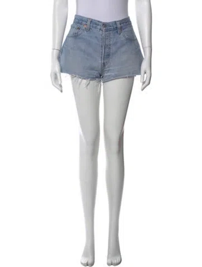 Pre-owned Re/done Mini Shorts In Blue