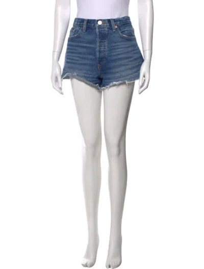 Pre-owned Re/done Mini Shorts In Blue
