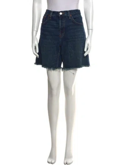 Pre-owned Re/done Mini Shorts In Blue