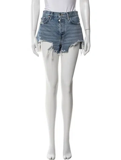 Pre-owned Re/done Mini Shorts In Blue