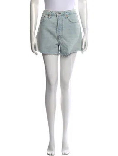 Pre-owned Re/done Mini Shorts In Blue