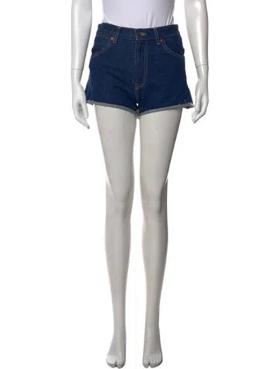 Pre-owned Re/done Mini Shorts In Blue