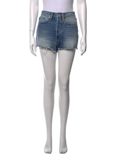 Pre-owned Re/done Mini Shorts In Blue