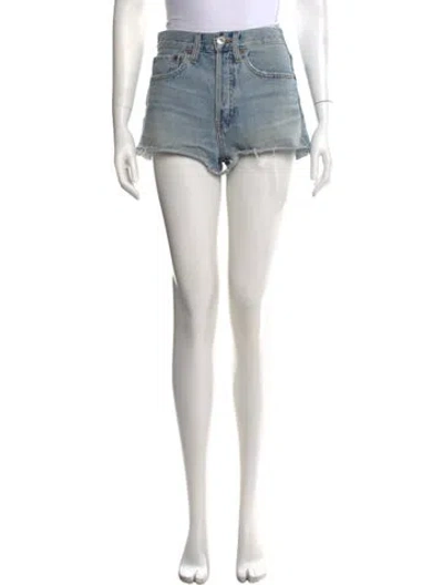 Pre-owned Re/done Mini Shorts In Blue