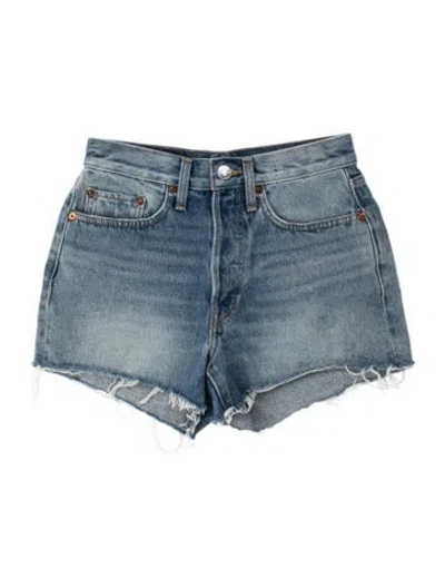 Pre-owned Re/done Mini Shorts In Blue