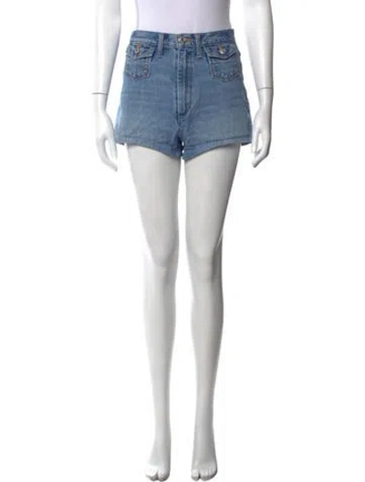 Pre-owned Re/done Mini Shorts In Blue