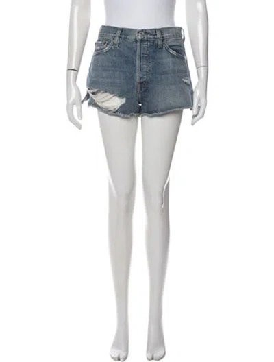 Pre-owned Re/done Mini Shorts In Blue