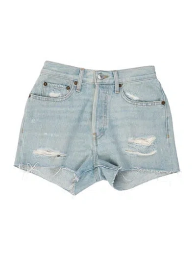 Pre-owned Re/done Mini Shorts In Blue
