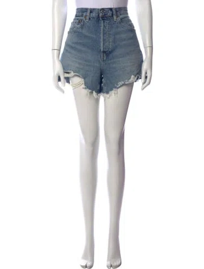 Pre-owned Re/done Mini Shorts In Blue