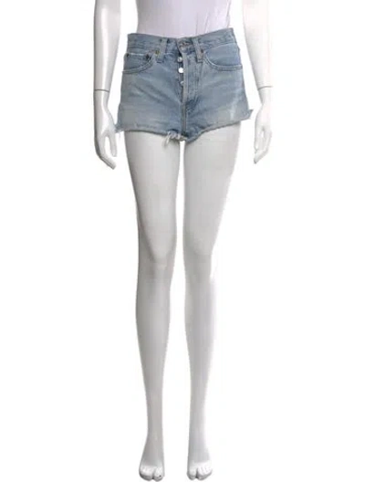 Pre-owned Re/done Mini Shorts In Blue