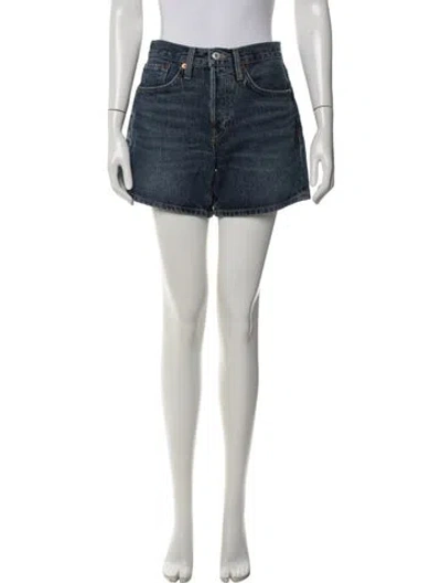 Pre-owned Re/done Mini Shorts In Blue