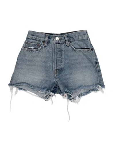 Pre-owned Re/done Mini Shorts In Blue