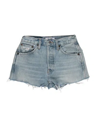 Pre-owned Re/done Mini Shorts In Blue