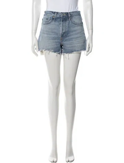 Pre-owned Re/done Mini Shorts In Blue