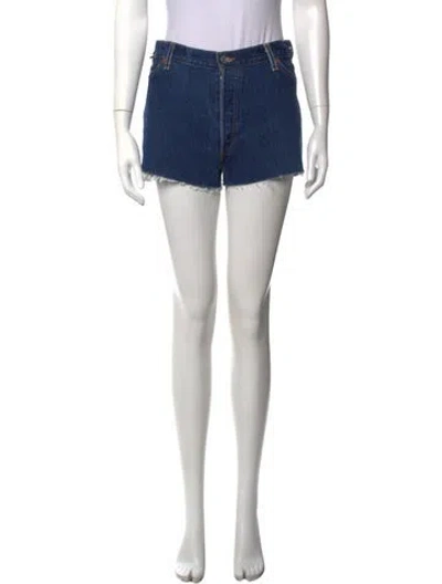 Pre-owned Re/done Mini Shorts In Blue