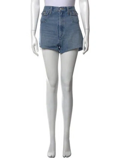 Pre-owned Re/done Mini Shorts In Blue