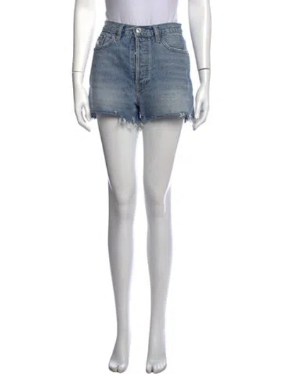 Pre-owned Re/done Mini Shorts In Blue
