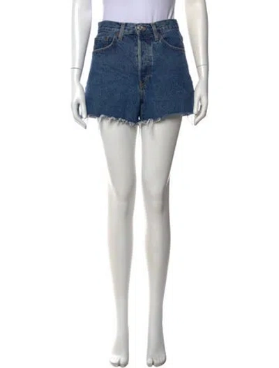 Pre-owned Re/done Mini Shorts In Blue