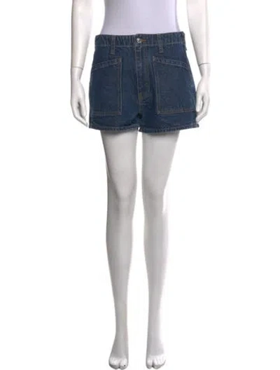Pre-owned Re/done Mini Shorts In Blue