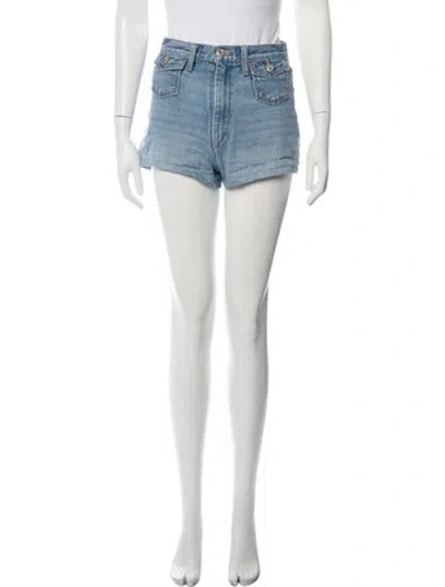 Pre-owned Re/done Mini Shorts In Blue