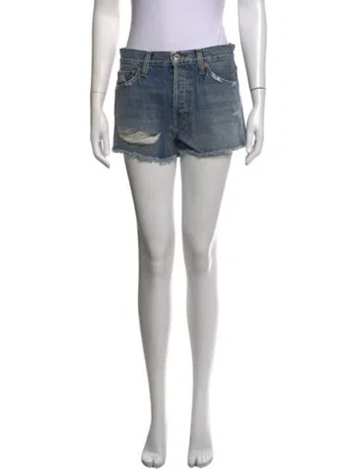 Pre-owned Re/done Mini Shorts In Blue