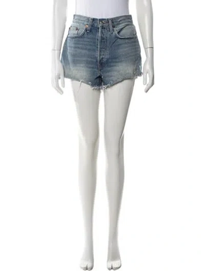 Pre-owned Re/done Mini Shorts In Blue