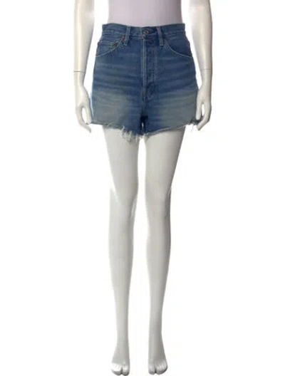 Pre-owned Re/done Mini Shorts In Blue
