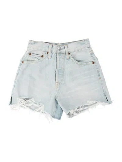 Pre-owned Re/done Mini Shorts In Blue
