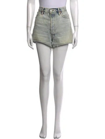 Pre-owned Re/done Mini Shorts In Blue