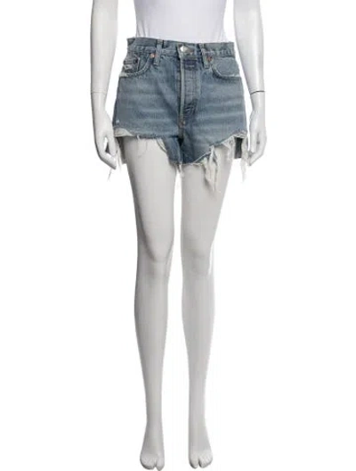 Pre-owned Re/done Mini Shorts In Blue