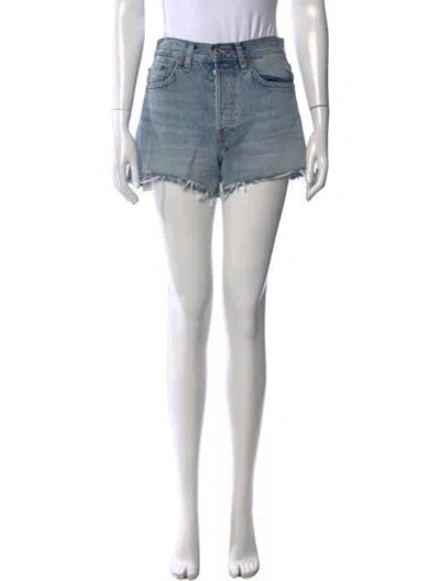 Pre-owned Re/done Mini Shorts In Blue