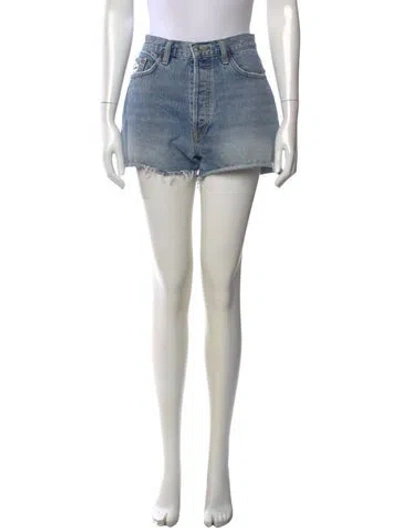 Pre-owned Re/done Mini Shorts In Blue
