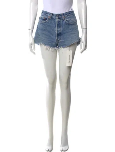 Pre-owned Re/done Mini Shorts In Blue