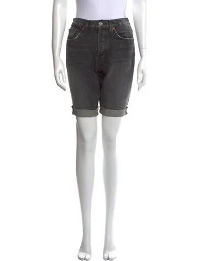 Pre-owned Re/done Mini Shorts In Gray