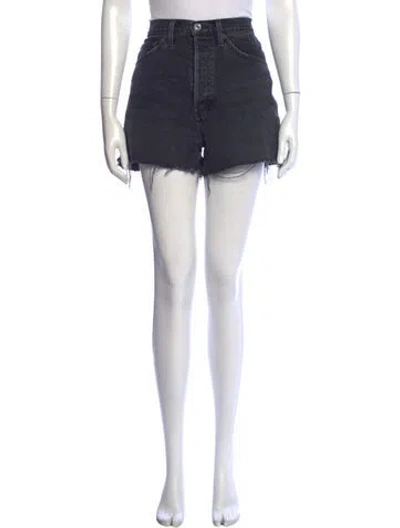 Pre-owned Re/done Mini Shorts In Gray