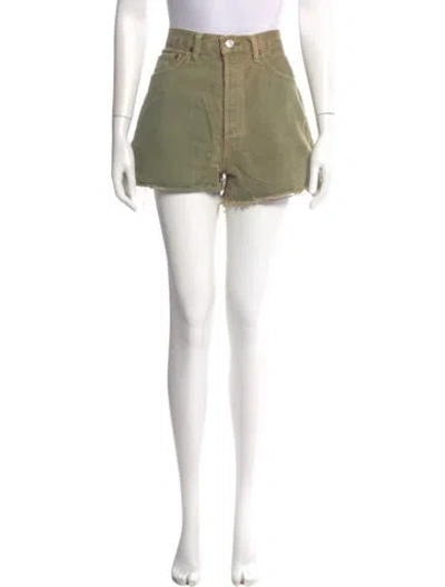Pre-owned Re/done Mini Shorts In Green