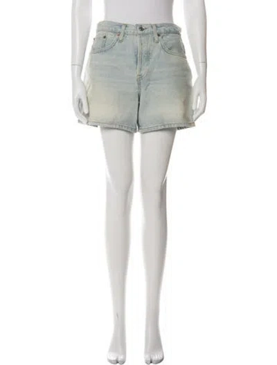 Pre-owned Re/done Mini Shorts In Green