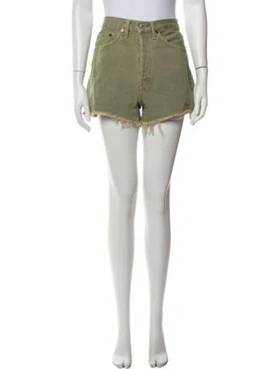 Pre-owned Re/done Mini Shorts In Green