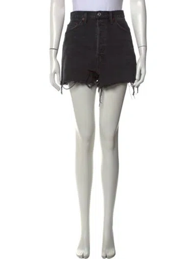 Pre-owned Re/done Mini Shorts In Grey