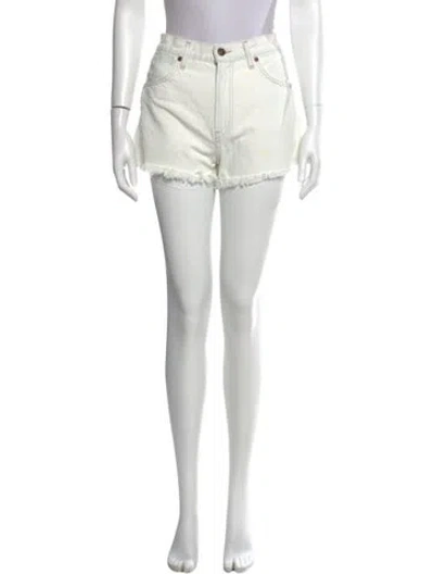 Pre-owned Re/done Mini Shorts In Neutral